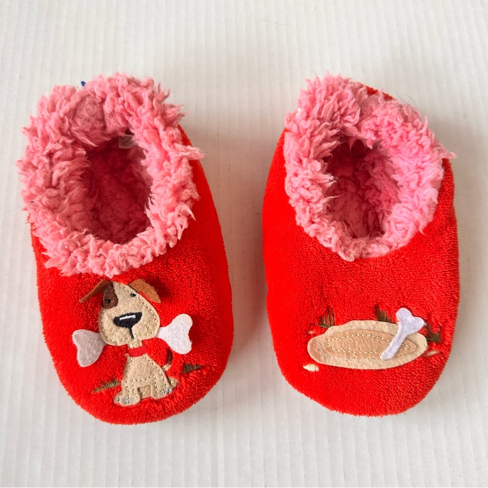 Snoozies Dog & Bone Kids Slippers – Size Large